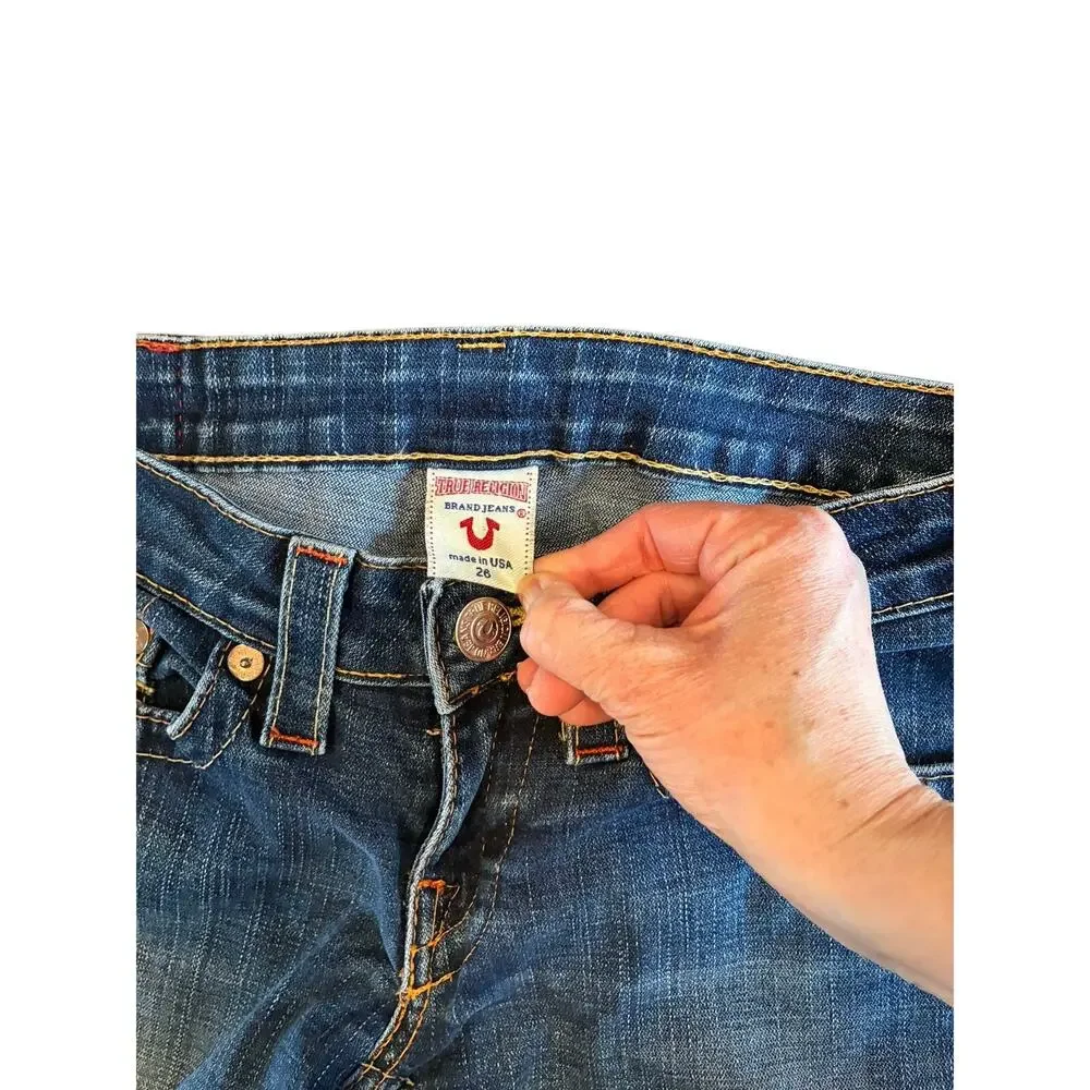 True Religion Women's‎ Johnny Jeans Straight Leg size 26 y2k